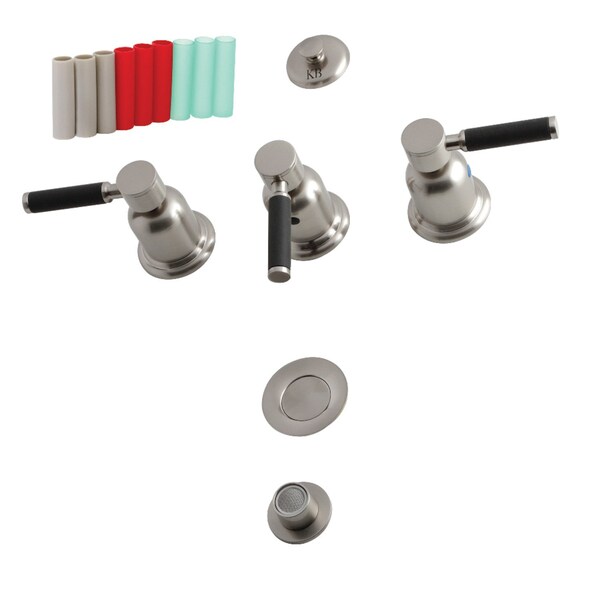 Kaiser KB6328DKL 3-Handle Bidet Faucet, Brushed Nickel